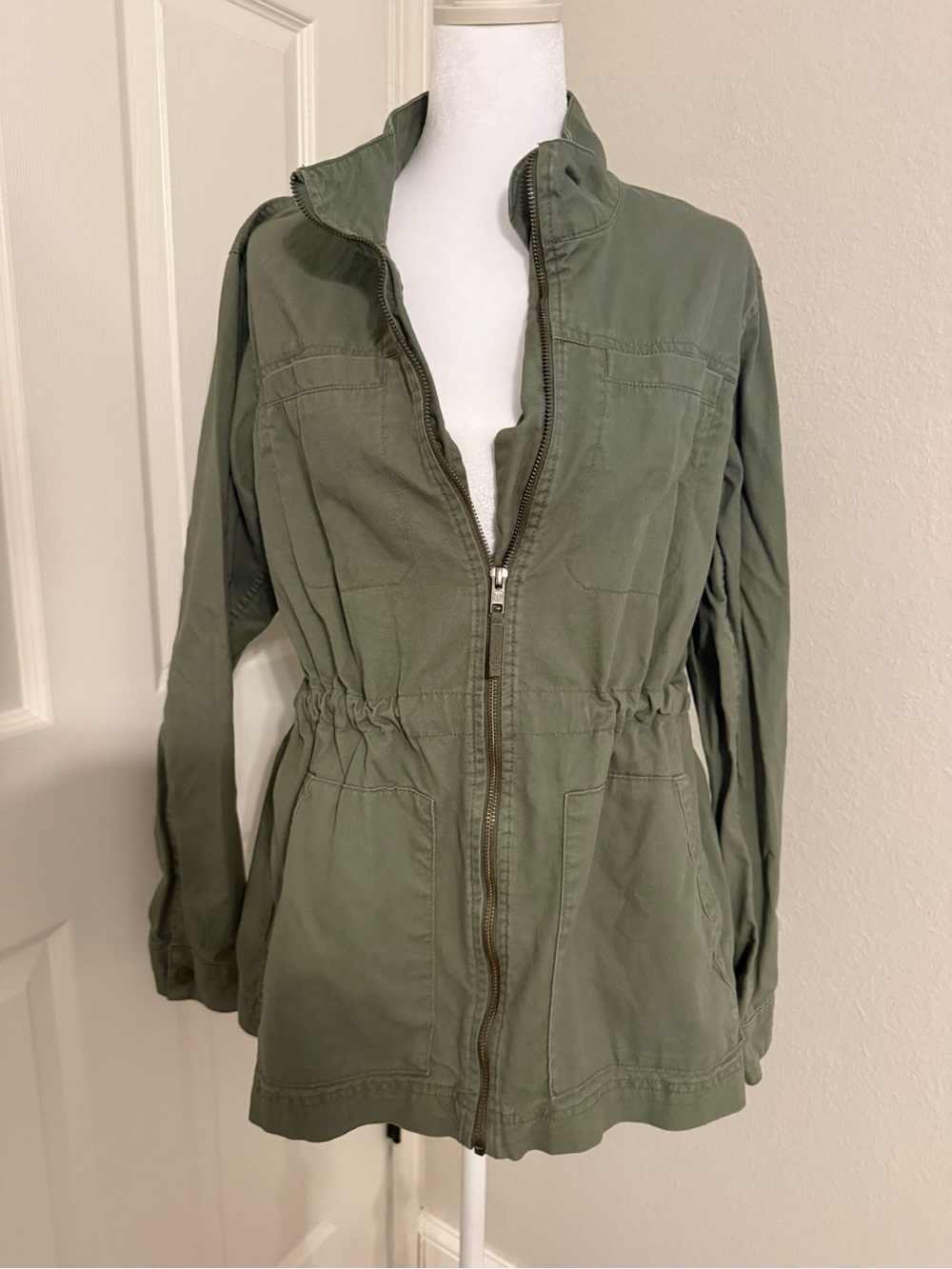 GAP Olive Green Cinch-Waist Utility Jacket
